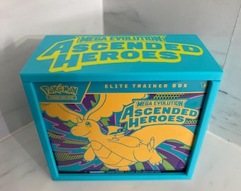 Estuche de exhibición Ascended Heroes ETB: protector de caja Elite Trainer impreso en 3D, PLA+ apilable