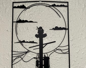 Itachi Uchiha Arte de pared Akatsuki Anime Decoración 3D Impreso