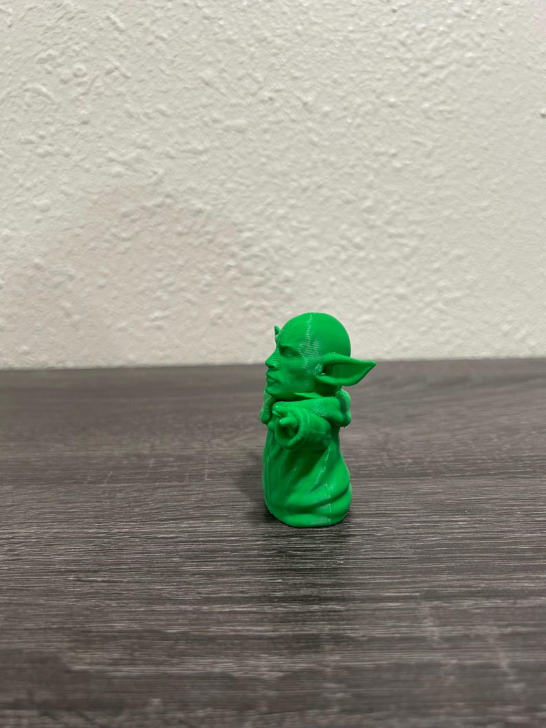 Baby Yoda Figure Funny Collectible 3D Printed Desk Decor image 4