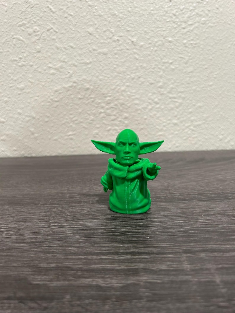 Baby Yoda Figure Funny Collectible 3D Printed Desk Decor image 1