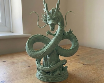 Shenron Dragon Ball Z Statue Uncolored: Custom 3D Printed Anime Figure Display Decor