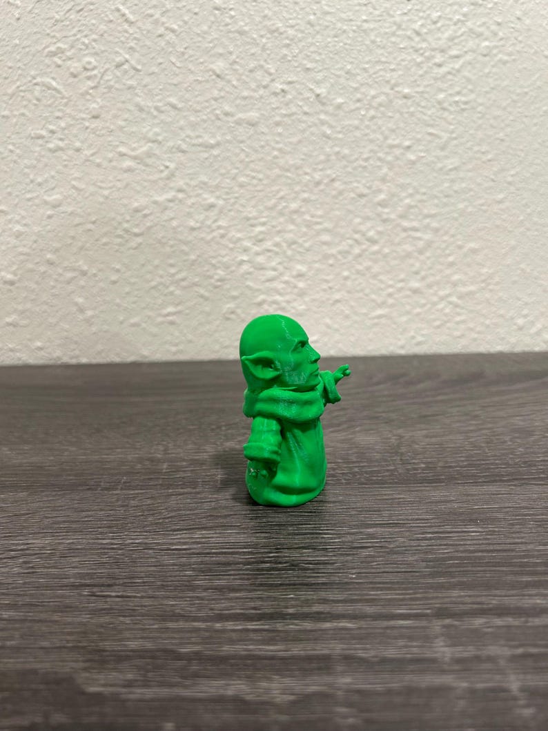 Baby Yoda Figure Funny Collectible 3D Printed Desk Decor image 3
