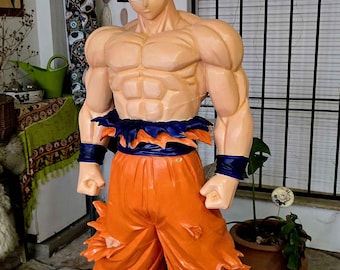 Life Size Ultra Instinct Goku Statue Dragon Ball Super Custom 3D Printed Anime Collectible