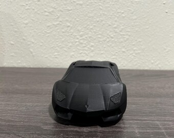 Coche modelo Lamborghini 3D PLA+: Negro, pieza de colección contemporánea para exhibición