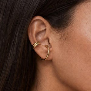 Multi Hoop Ohrmanschette, kein Piercing Ohrmanschette, 18K vergoldete Knorpel Manschette, Gold Silber Statement Ohrmanschette, schicke Ohrclip
