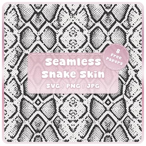 Seamless Snake Skin SVG PNG JPG, Reptile Print, Safari Animal Background, Python Texture, Scrapbook