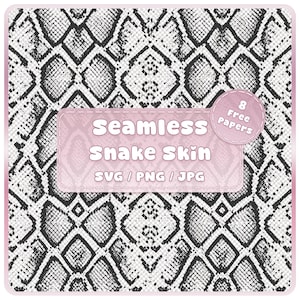 Seamless Snake Skin SVG PNG JPG, Reptile Print Overlay, Python Texture Background, Instant Download