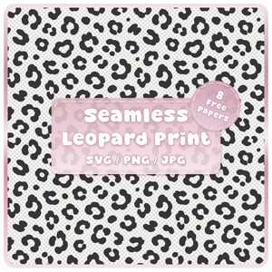 Seamless Leopard Print SVG PNG JPG, Animal Print Patterns, Cricut Cut-File, Gift Wrap, Decals