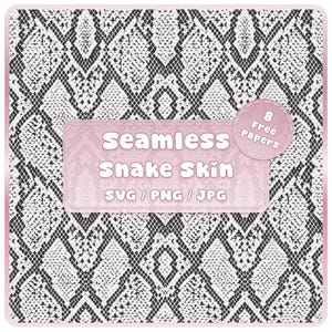 Seamless Snake Skin SVG PNG JPG, Animal Print Pattern Overlay, Reptile Background, Instant Download