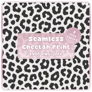 Cheetah Print Seamless Pattern SVG PNG JPG, Animal Print Overlay, Safari Background, Instant Download