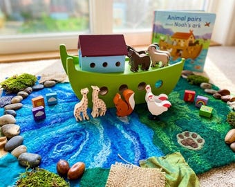 Noah’s Ark, Wooden Ship and Animals