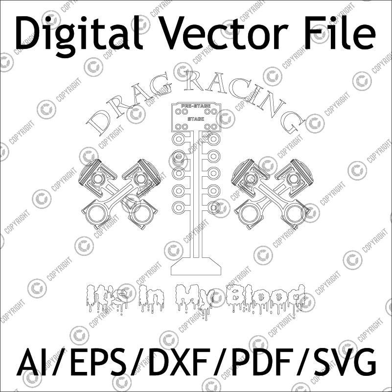 Car Vector File, Drag Racing Tree, Laser Cut, SVG, DXF, (digital ...
