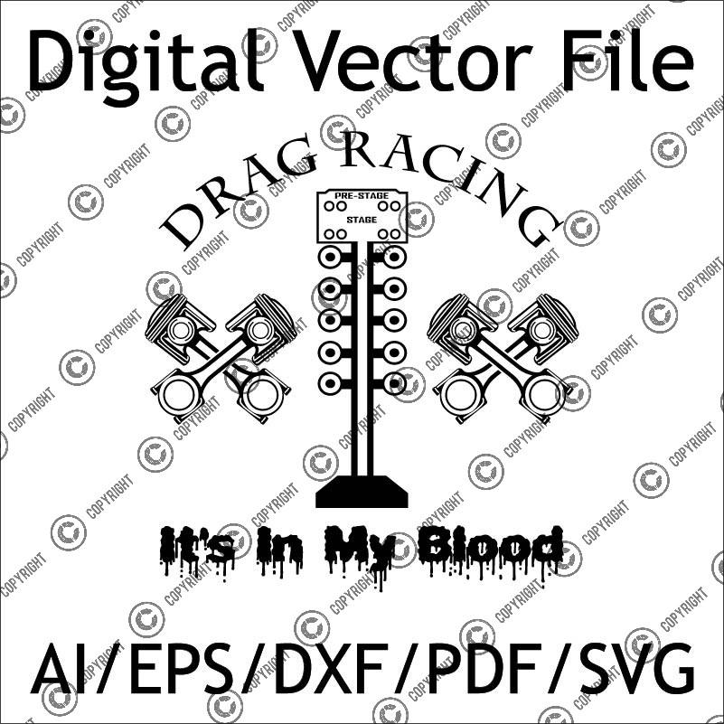 Car Vector File, Drag Racing Tree, Laser Cut, SVG, DXF, (digital ...