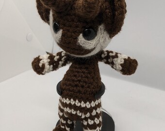 Crocheted Fantasy Okapi Creature Soft Sculpture