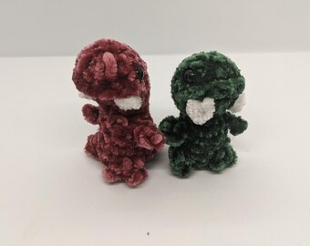 Derpy Raptor Crochet Soft Velvet Plushie Toy
