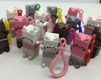 Random Square Kitty Keychain
