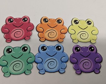 1.5 inch Tiny Frog Stickers
