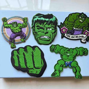 Hulk broderade lappar | Japansktillverkade premium hantverksjärn på/sy på applikationer,ハルク ワッペン、アイロン接着 パッチ