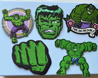 Hulk Embroidered Patches | Japanese-Made Premium Craft Iron On/Sew On Applique,ハルク ワッペン、アイロン接着 パッチ