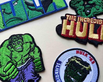 Hulk Embroidered Patches | Premium Craft, Iron On/Sew On for Denim & Backpacks,ハルク ワッペン、アメコミ パッチ