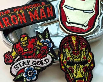 Iron Man Embroidered Patches, High Quality, Iron On/Sew On Applique for Jackets & Backpacks
