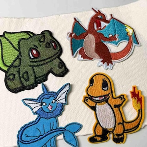 Pokemon Character Embroidered Patches | Japanese Precision Craft Iron On/Sew On Applique