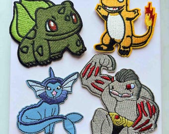 Pokemon Embroidered Patches | Premium Craft, Iron On/Sew On for Denim & Backpacks