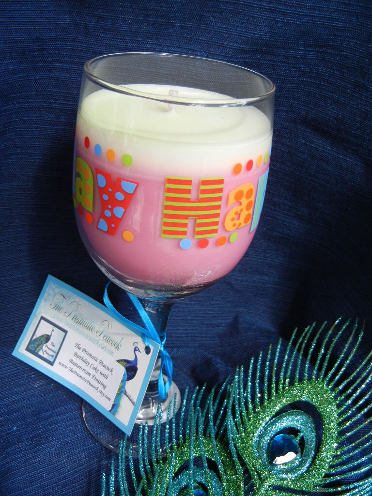 Cake & Buttercream Frosting Scented Soy Candle in Happy