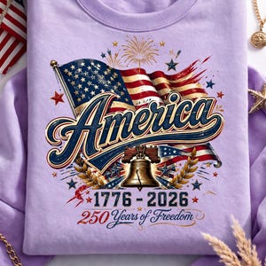 Patriotic America 1776-2026 Graphic,