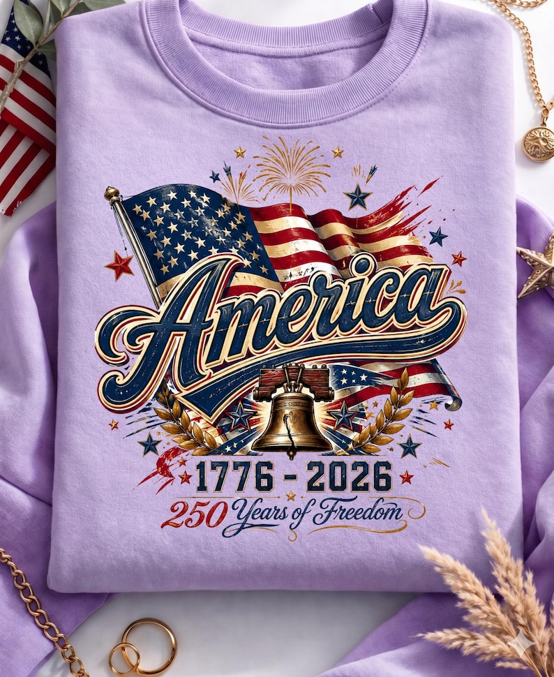 Patriotic America 1776-2026 Graphic,
