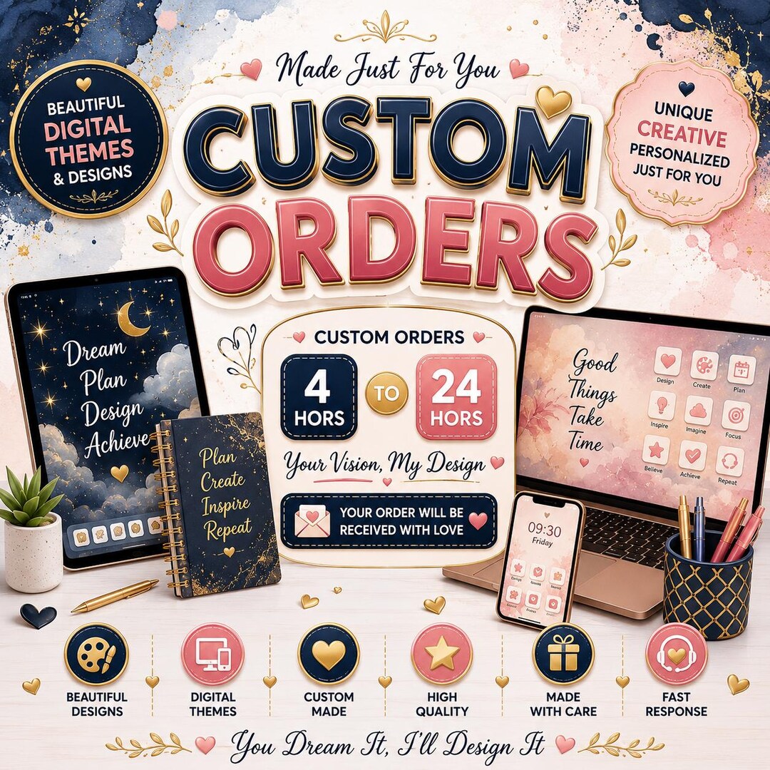 Custom Order Design PNG SVG EPS, Personalized Digital Download, Custom ...