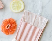 Jillian Harris X Etsy, Clear Bent Glass Straws and Travel Roll by Brook Drabot Glass