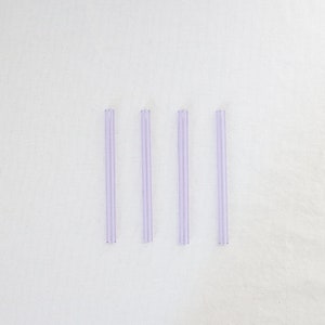 Glass Straw Set of Four Lavender Purple Reusable Glass Straws / Eco Friendly / Smoothie Straw / Glass Straw image 10