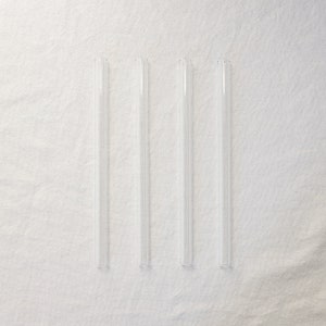 Glass Straw Set of Four Clear Reusable Glass Straws / Eco Friendly / Smoothie Straw / Glass Straw image 2