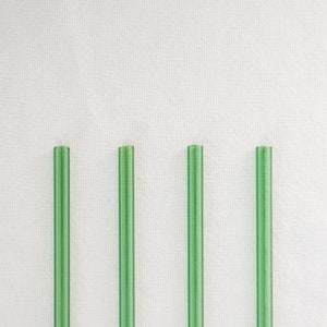 Emarald Green Set of Four Reusable Glass Drinking Straws image 6