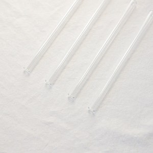 Glass Straw Set of Four Clear Reusable Glass Straws / Eco Friendly / Smoothie Straw / Glass Straw image 3