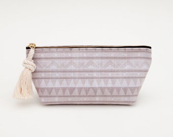 Desert Beach Zip Pouch Cosmetic Case Toiletry Bag