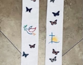 CUSTOM CREATED Clergy  STOLE for Easter...  Perfect for any denomination!