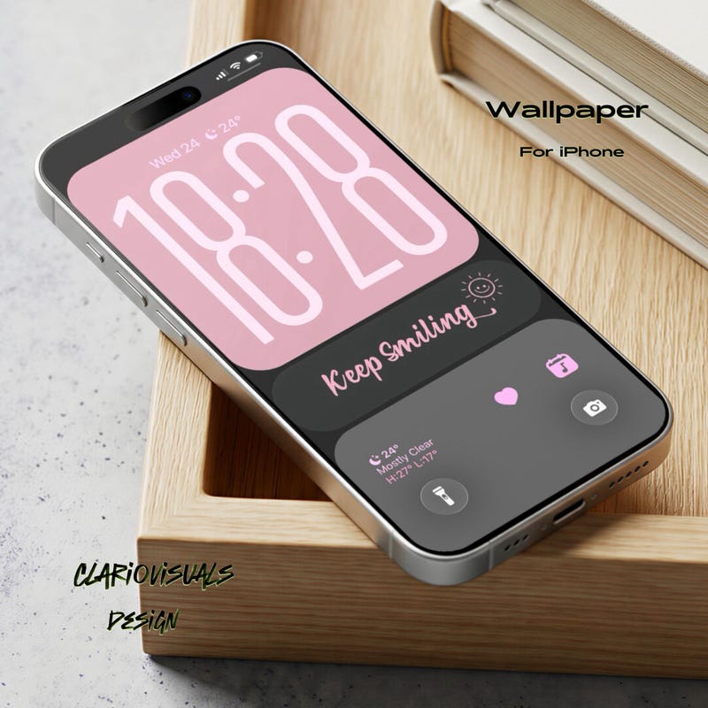 Pink Ios Lockscreen Pink Lock Screen Desktop - Etsy