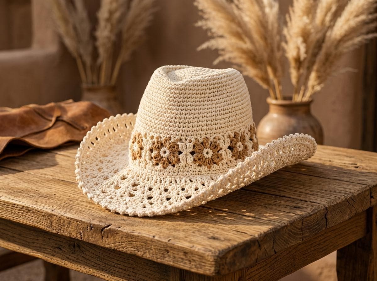 26 Cowboy Hat Crochet Patterns for Western-Inspired Hats, Miniatures, and Giftable Makes 12 Crochet Cowboy Hat