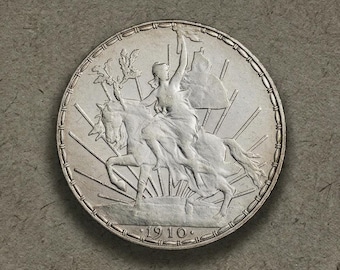 1910 Mexican Un Peso "Caballito" Silver Coin, Vintage Eagle Dollar Coin Collection, Rare Commemorative Coin, Mexico Old Coins for Collectors