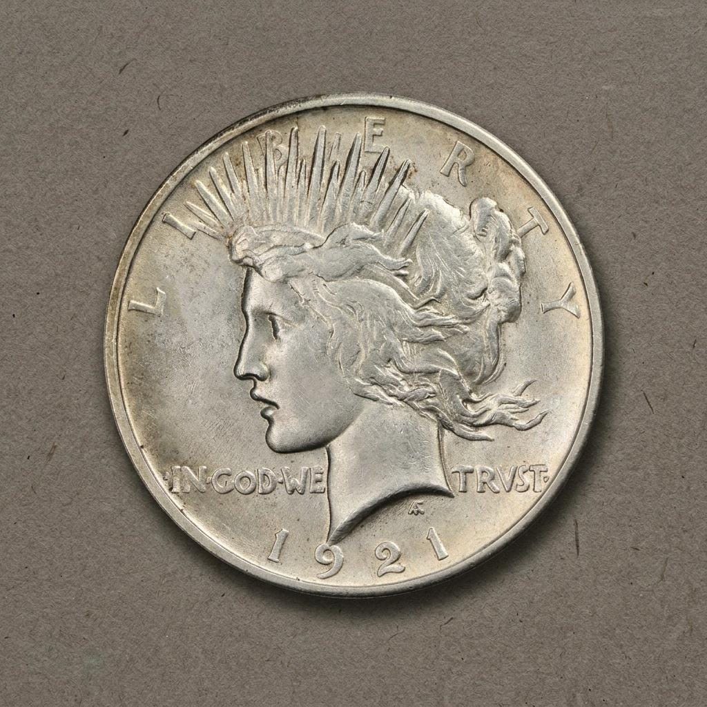 1921 silver dollar - Etsy 日本