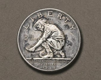 1925 California Diamond Jubilee Half Dollar, Rare US Silver Coins for Collectors, American Ancient Coin Collection, Commemorative Gifts