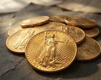 1908-1933 Saint Gaudens Double Eagle Gold Coin Set, Rare US Gold Dollar Coin Collection, American Old Coins for Collectors