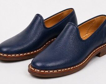 Handmade Yemeni Leather Shoes Turkish Flats for Men Genuine Leather