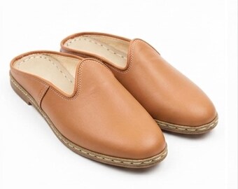 Handmade Yemeni Leather Shoes Turkish Flats for Men Genuine Leather