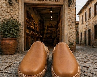 Handmade Yemeni Leather Shoes Turkish Flats for Men Genuine Leather