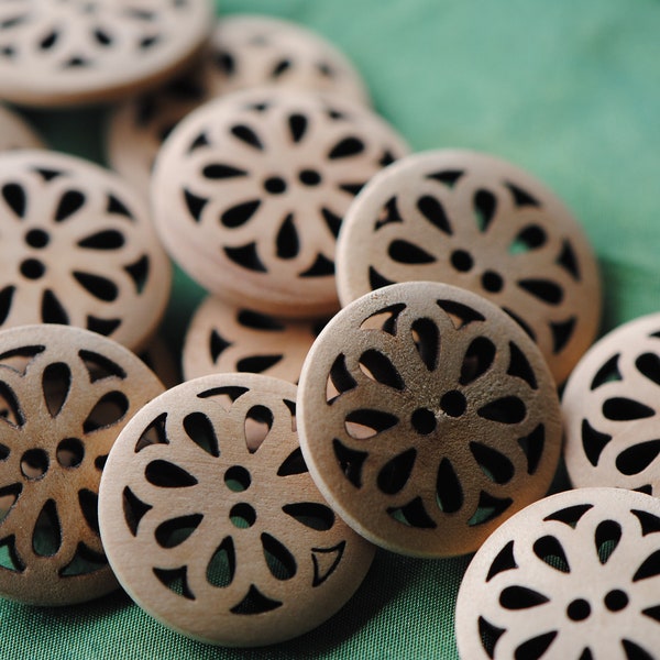 Natural Wood Buttons - Etsy