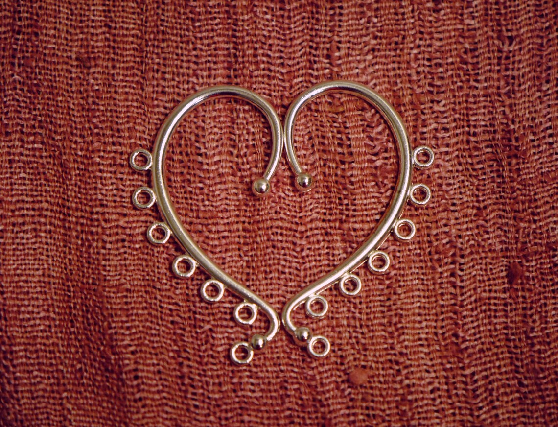 Silver Toned Ear Wrap Findings DIY Ear Wrap Ear Cuff Etsy