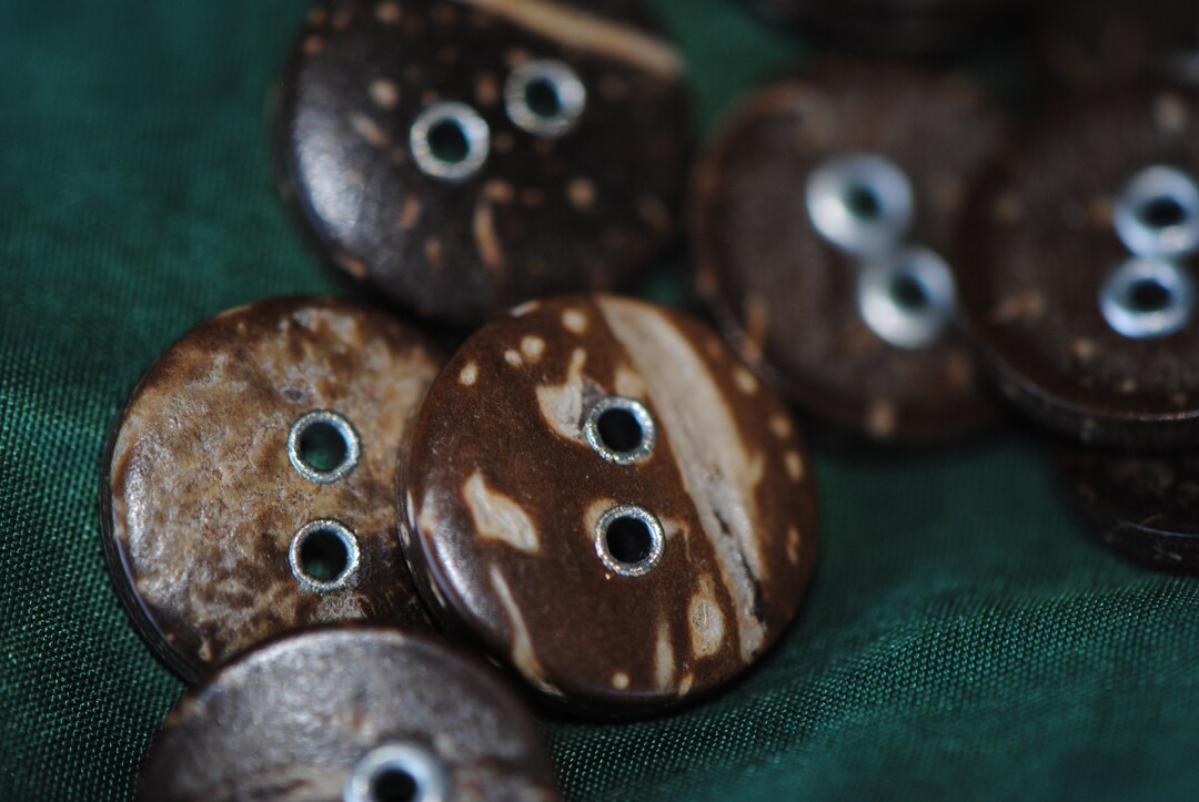 Half Inch Button 13mm Buttons | Metal and Coconut Buttons | Half Inch Buttons | Brown ...